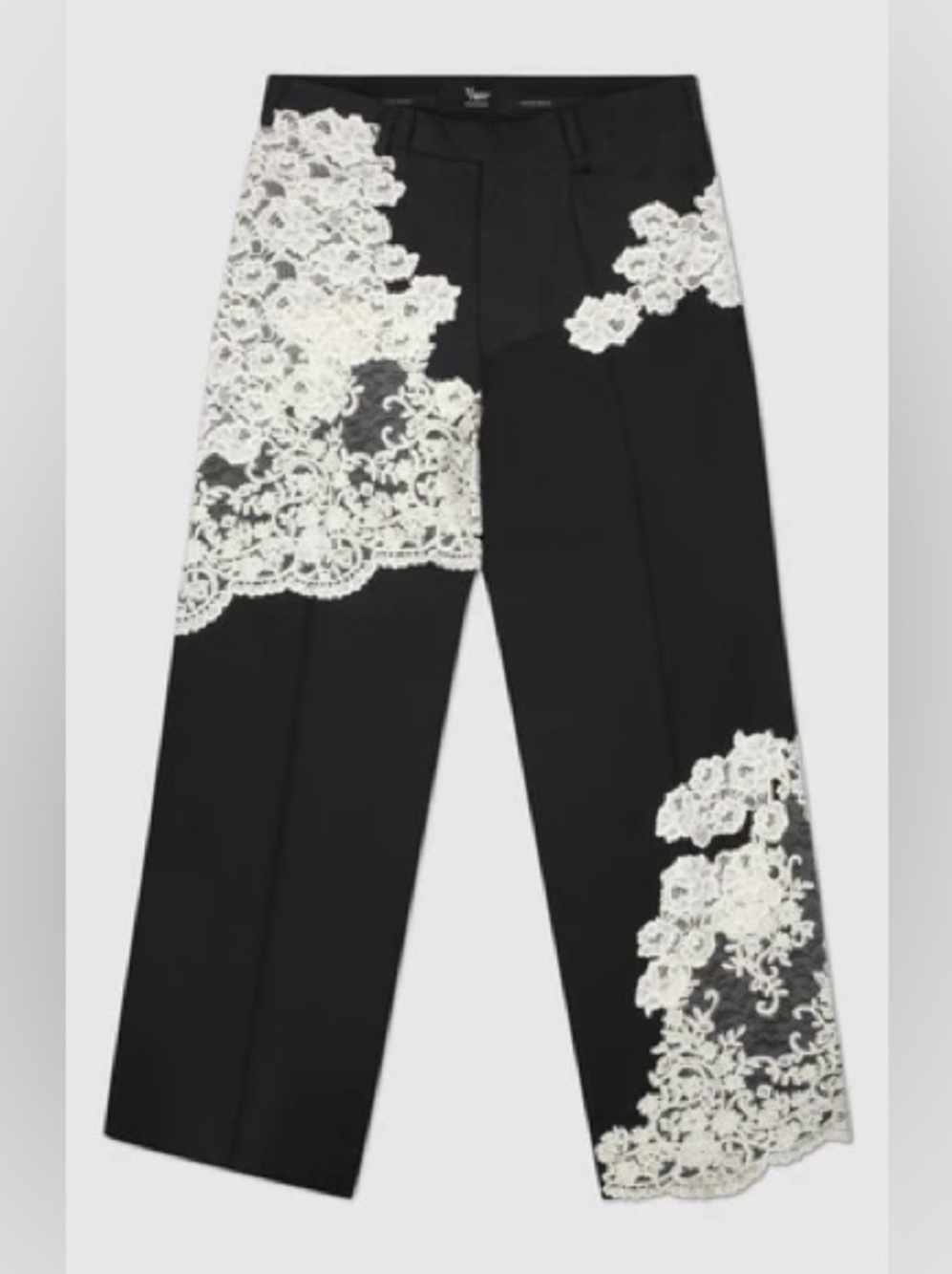 1/OFF PARIS (RE)MADE The Pantalon X Lace Designer Upcycled Size Large VGUC - Picture 6 of 12